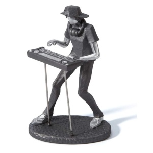 HAUCOZE Music Decor Statue Musician Figurine Piano Sculpture Gifts Home Arts Polyresin 10inch