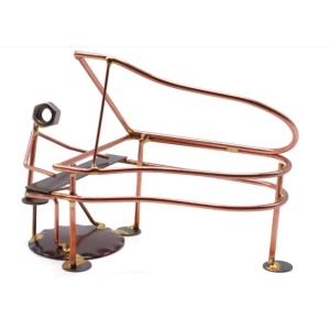 ROCK CREEK METAL CRAFT Grand Piano Collectible Handmade Metal Art Figurine